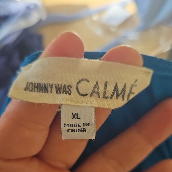 Johnny Was CALME  Blue Dress - Picture 2 of 11